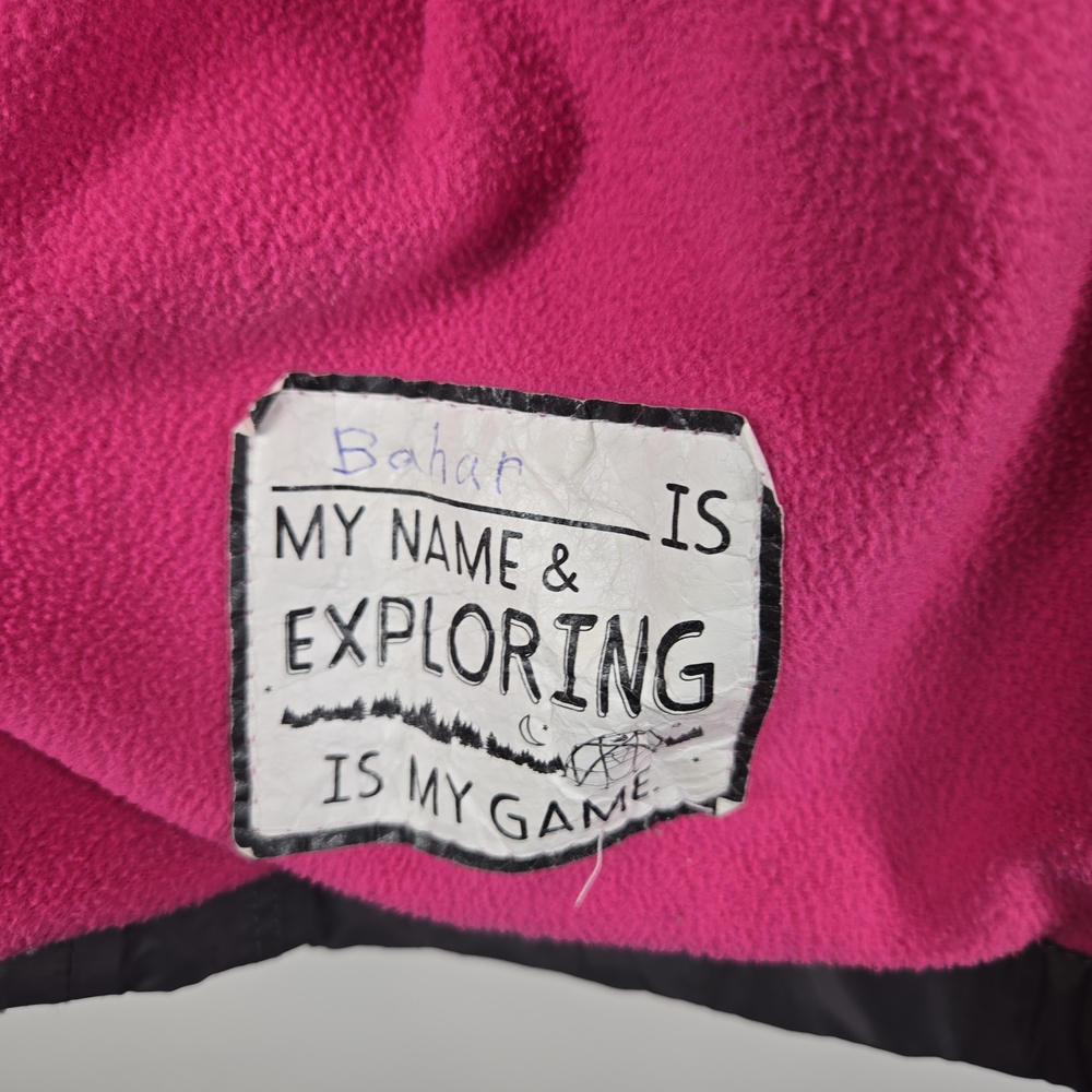 THE NORTH FACE Girls Jacket Eco Thermoball Parka Hooded Full Zip 10/12 Gray/Pink - Picture 3 of 8